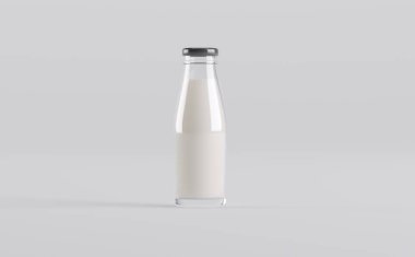 Süt Şişeleri Model 3D Görüntü