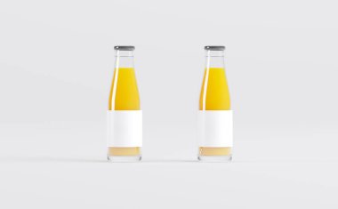 Meyve Suyu Şişeleri 3D Görüntü