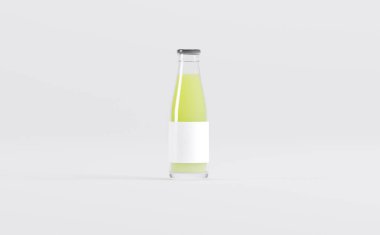 Meyve Suyu Şişeleri 3D Görüntü