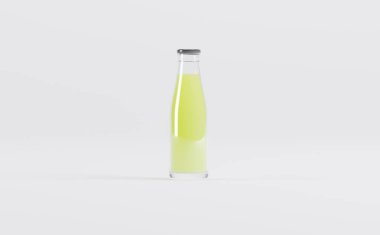 Meyve Suyu Şişeleri 3D Görüntü