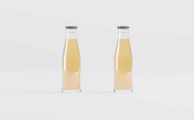 Meyve Suyu Şişeleri 3D Görüntü