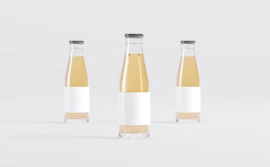 Meyve Suyu Şişeleri 3D Görüntü