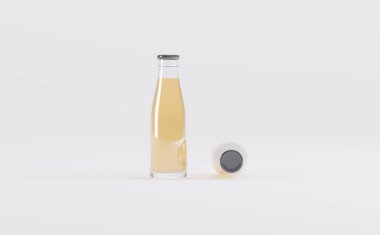 Meyve Suyu Şişeleri 3D Görüntü