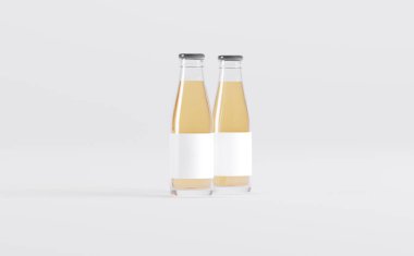 Meyve Suyu Şişeleri 3D Görüntü