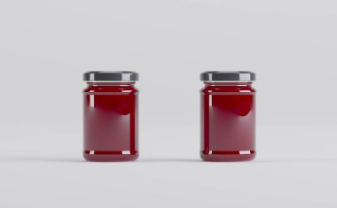 Reçel kavanozları 3D Görüntü