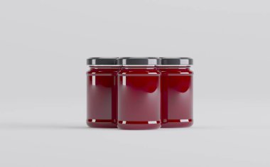 Reçel kavanozları 3D Görüntü