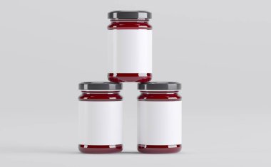 Reçel kavanozları 3D Görüntü