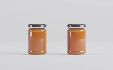 Kayısı Jam Jars 3D Görüntü