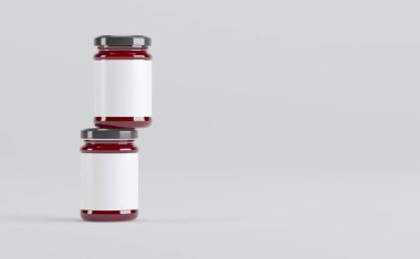 Reçel kavanozları 3D Görüntü