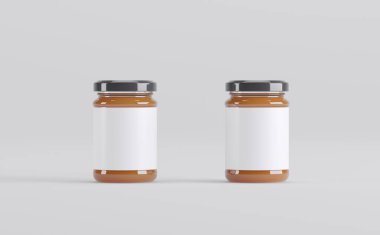 Kayısı Jam Jars 3D Görüntü