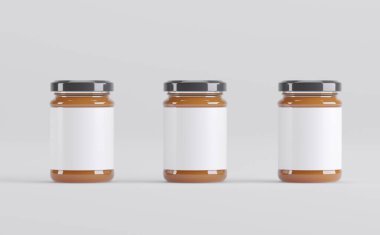 Kayısı Jam Jars 3D Görüntü