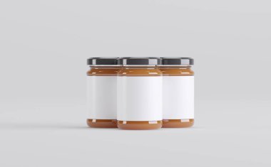 Kayısı Jam Jars 3D Görüntü
