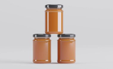 Kayısı Jam Jars 3D Görüntü