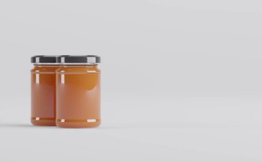 Kayısı Jam Jars 3D Görüntü