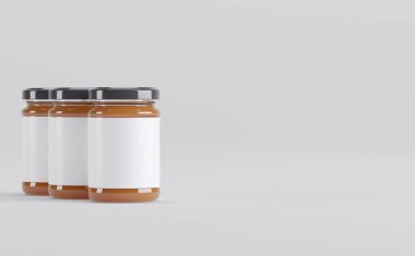 Kayısı Jam Jars 3D Görüntü