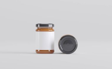 Kayısı Jam Jars 3D Görüntü