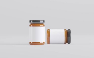 Kayısı Jam Jars 3D Görüntü