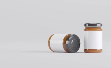 Kayısı Jam Jars 3D Görüntü