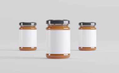 Kayısı Jam Jars 3D Görüntü