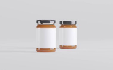 Kayısı Jam Jars 3D Görüntü