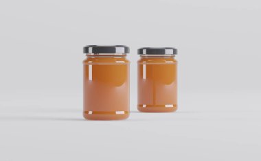 Kayısı Jam Jars 3D Görüntü