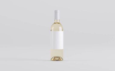 Şarap Şişeleri 3 boyutlu tasvir