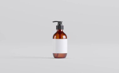 Amber Şişe Model 3D Görüntü