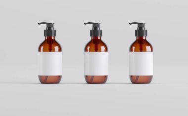 Amber Şişe Model 3D Görüntü