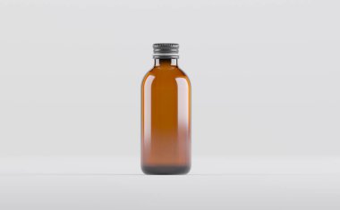 Amber Şişe Model 3D Görüntü