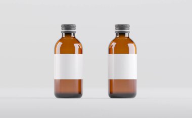 Amber Şişe Model 3D Görüntü