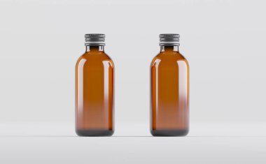 Amber Şişe Model 3D Görüntü