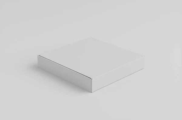 Caja Blanca Caja Cartón Ilustración Burla — Foto de Stock