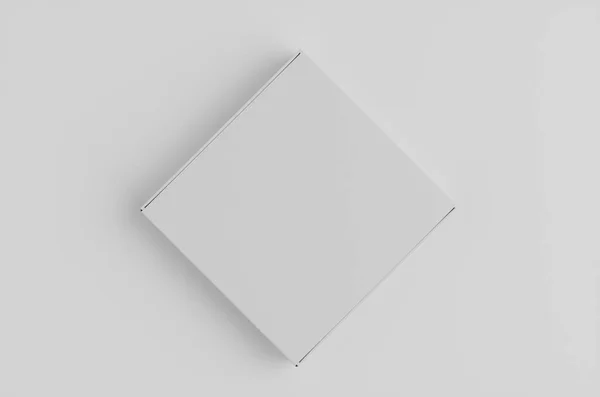 Fehér Doboz Kartondoboz Mockup Illusztráció — Stock Fotó