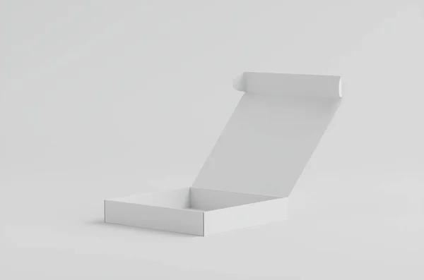 Белый Ящик Картонная Коробка Макет — стоковое фото