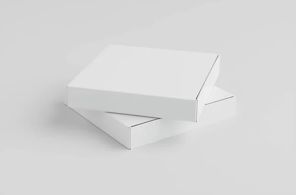 Beyaz Kutu Karton Kutu Model Görüntü — Stok fotoğraf