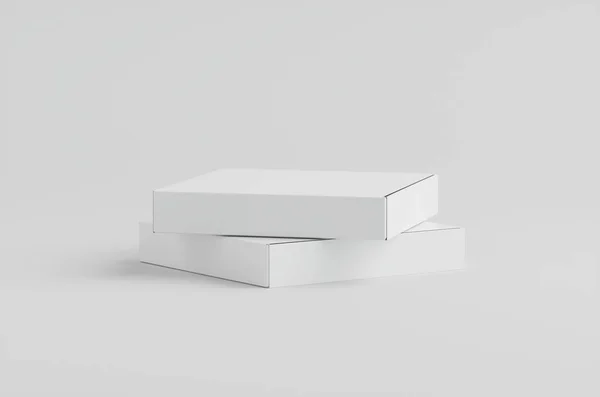 Λευκό Κουτί Χαρτονένιο Πλαίσιο Εικονογράφηση Mockup — Φωτογραφία Αρχείου