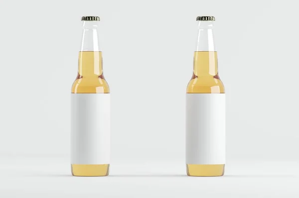 Garrafa Cerveja Mockup Ilustração — Fotografia de Stock
