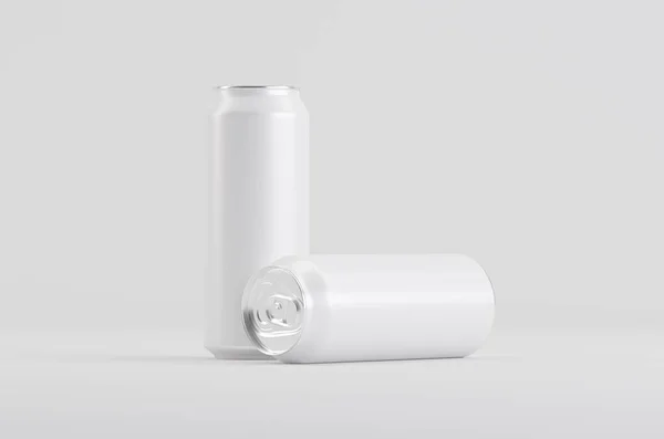 Aluminiowe Białe Piwo Sodowe Może Modelować Ilustracja — Zdjęcie stockowe