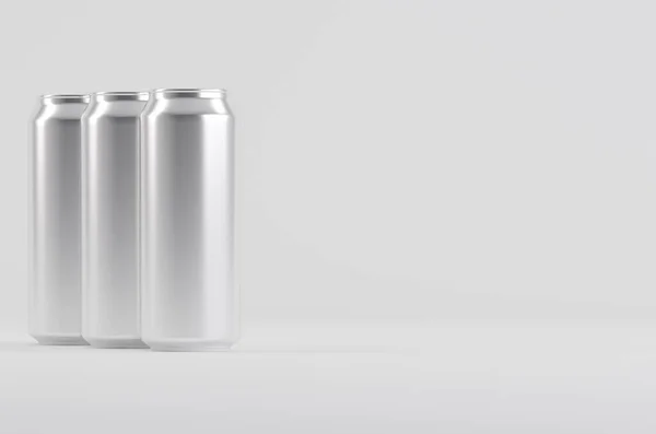 Alumínio Soda Cerveja Pode Mockup Ilustração — Fotografia de Stock