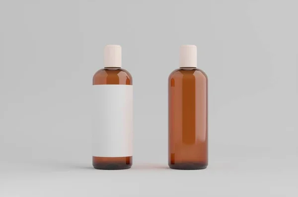 Kosmetisk Tvål Flaskor Mockup Illustration — Stockfoto