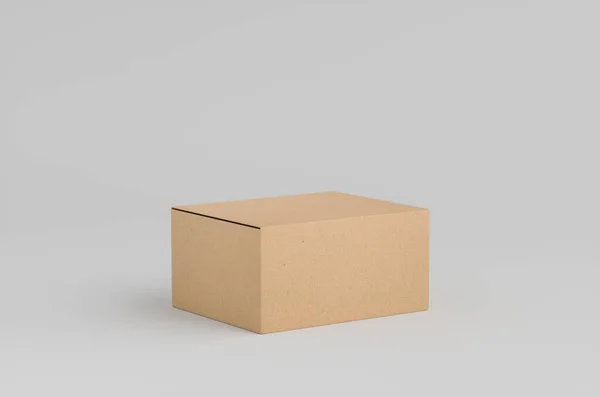 Картонна Коробка Картонна Коробка Макет Ілюстрація — стокове фото
