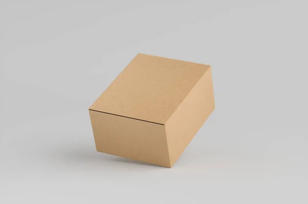 Картонна Коробка Картонна Коробка Макет Ілюстрація — стокове фото