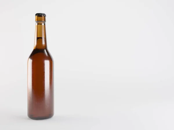 Botella Cerveza Ilustración Burla —  Fotos de Stock