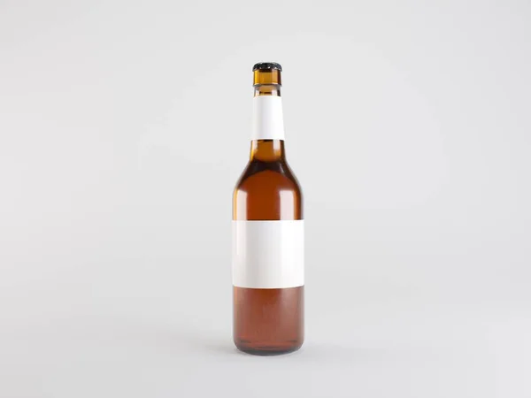 Botella Cerveza Ilustración Burla — Foto de Stock