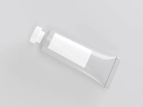 stock image Grey Cosmetic Cream Tube Mockup 3D Illustration