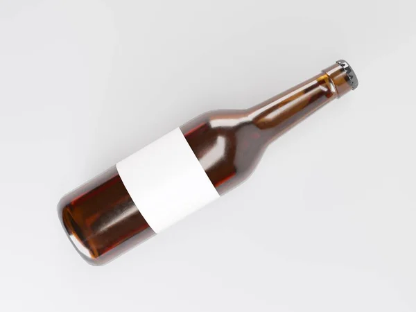 啤酒瓶模拟3D图解 — 图库照片