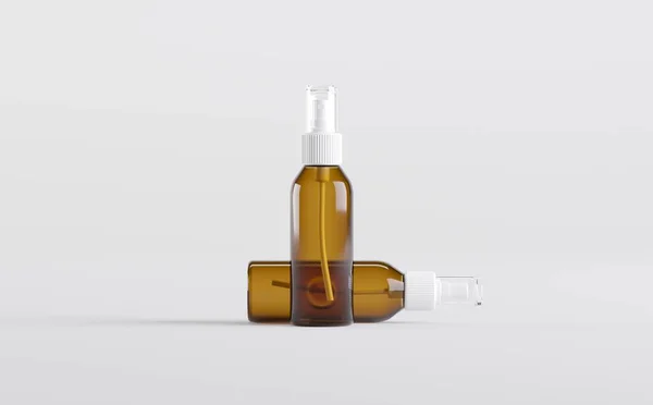 Amber Spray Bottle Mockup Illustration — Stockfoto