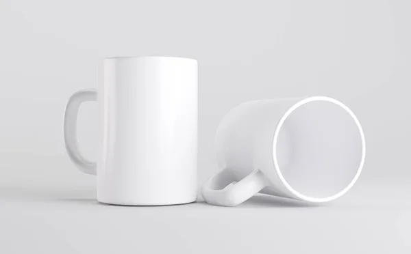 White Coffee Mug Cup Mockup Illustration — стокове фото