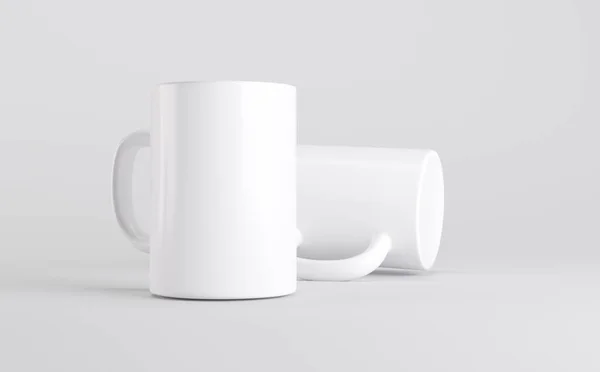 White Coffee Mug Cup Mockup Illustration — Stock Photo, Image