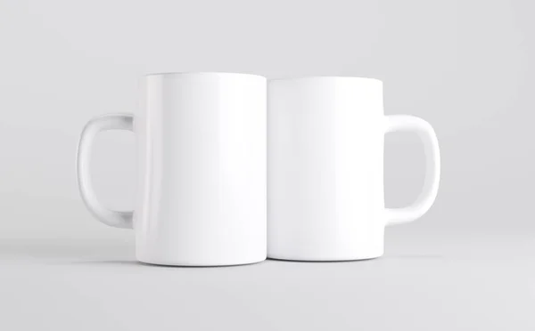 Weiße Kaffeebecher Tasse Mockup Illustration — Stockfoto